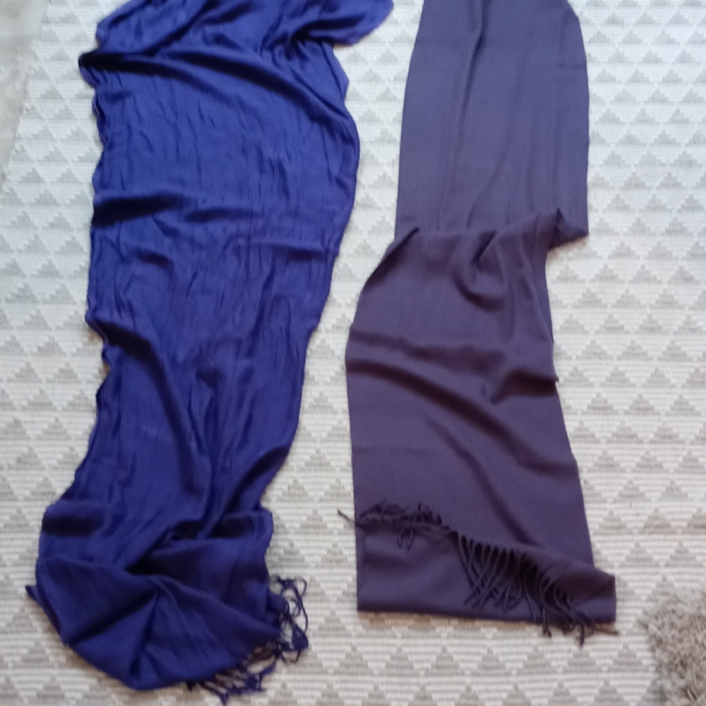 2 Large beautiful purple scarfs